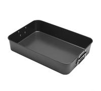 Turkey Roaster Pan 16", Stainless Steel Non-Stick Black Rectangular With Handle Even Roast Kitchen & Sunday Roasts(16 inches)