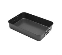 Turkey Roaster Pan 16", Stainless Steel Non-Stick Black Rectangular With Handle Even Roast Kitchen & Sunday Roasts(13.7 inches)