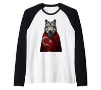 Turkey Roots Wolf Turkish Flag Raglan Baseball Tee