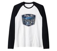 Turkey Run State Park Indiana Outdoor Nature Hiking Camping Raglan Baseball Tee