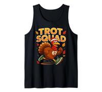 Turkey Runner Day Trot Squad Thanksgiving Turkey Running Kid Tank Top