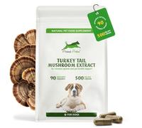 Turkey Tail Mushroom for Dogs, 90 Capsules x 500mg, Immune & Gut Support