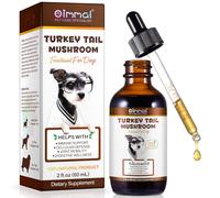 Turkey Tail Mushroom for Dogs - Critical Immune Defense Dogs, Turkey Tail Mushroom Liquid Extract for Immune & Digestive Drops for Pet, with 5X Mushrooms, Turmeric & Probiotic