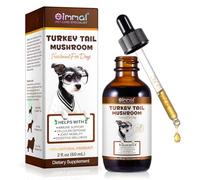 Turkey Tail Mushroom for Dogs, Dogs Turkey Tail Mushroom Liquid Supplement with Probiotics & Turmeric, Support Immune, Digestive & Joint, Faster Absorption - Bacon Flavor (60ML)