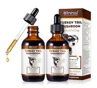 Turkey Tail Mushroom for Dogs, Dogs Turkey Tail Mushroom Liquid Supplement with Probiotics & Turmeric, Support Immune, Digestive & Joint, Faster Absorption - Bacon Flavor (120ML)