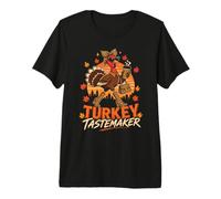 Turkey TASTEMAKER Leopard Print Coffee Thanksgiving Women Premium T-Shirt