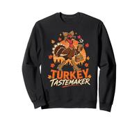 TURKEY TASTEMAKER Leopard Print Coffee Thanksgiving Women Sweatshirt