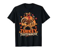 Turkey TASTEMAKER Leopard Print Coffee Thanksgiving Women T-Shirt