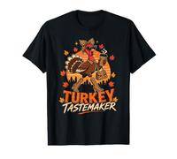 Turkey TASTEMAKER Leopard Print Coffee Thanksgiving Women Value Graphic T-Shirt