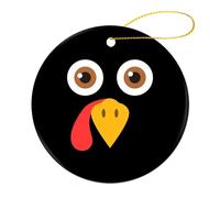 Turkey Thanksgiving Christmas Ceramic Ornaments for Home Decor Holiday Xmas Tree Hanging Ornament Christmas Tree Decoration Gifts for Family Friends