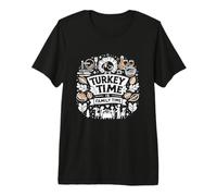 Turkey Time is Family Time Thanksgiving Reunion Food Fall Premium T-Shirt