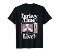 Turkey time Live Retro tv Chef Show Dinner Thanksgiving T-Shirt