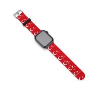 Turkey Turkish Flag of Türkiye Silicone Watch Strap 38mm 40mm 42mm 44mm Quick Release Compatible with IWatch Series 10 9 Ultra 8 7 6 5 4 3 2 1 SE