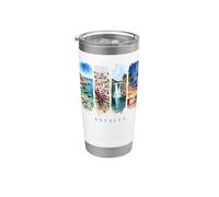 Turkey Waterfalls, Harbors and Palm Trees Vacation Antalya Stainless Steel Insulated Tumbler