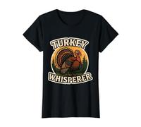 Turkey Whisperer Owner Pet Breeder Hunter Hunting Vintage Value Graphic T-Shirt, Women, Black, XL