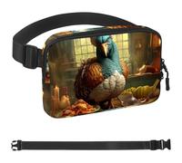 Turkey with a Hat on the Table-625 Crossbody Fanny Pack for Men&Women,Belt Bag for Travel Casual Walking Running Hiking Cycling, Multicolor, 1.5x9.0x5.9in/4x23x15cm