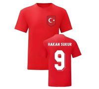 Turkey Women's Womens Hakan Sukur National Hero Tee in Red | Size: XL Turkey Red XL