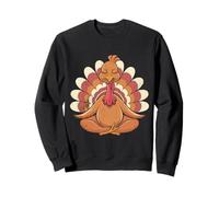 Turkey Yoga Thanksgiving Day Funny Meditating Namaste Fall Sweatshirt