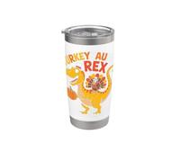 Turkeysaurus Rex Dab Turkey Dino Toddler Boys Thanksgiving Stainless Steel Insulated Tumbler
