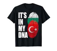 Turkish And Bulgarian Mix Heritage DNA Flag T-Shirt