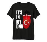 Turkish and Kenyan Mix Heritage DNA Flag Premium T-Shirt