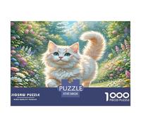 TURKISH ANGORA 1000 Pieces Animal Jigsaw Puzzles with Paper Art Home Decors for Enthusiasts Fun Challenges 38x26cm/1000pcs