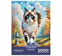 TURKISH ANGORA 1000 Pieces Animal Jigsaw Puzzles with Paper Art Perfect for Relaxation Adults Or Families Fit Fun Challenges 70x50cm/1000pcs