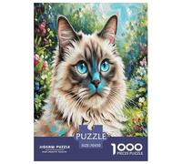TURKISH ANGORA 1000 Pieces Animal Jigsaw Puzzles with Paper Art Perfect for Relaxation for Adults And Kids Age 12 Years Up Fun Challenges 70x50cm/1000pcs