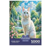 TURKISH ANGORA 1000 Pieces Animal Jigsaw Puzzles with Paper Art Perfect for Relaxation for Enthusiasts Educational Games 70x50cm/1000pcs
