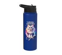 Turkish Angora Cat Girl Turkish Angora Stainless Steel Insulated Water Bottle