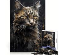 Turkish Angora Cat Pretty Jigsaw Puzzles 1000 Piece for Adults Thinking Skill Relaxed Leisure Neat Edges Perfect Xmas (38x52cm)