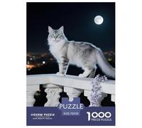 Turkish Angora Jigsaw Puzzle 1000 Pieces Adults Family Game Relax Leisure Pet Cat Poster Included Strong 70x50cm/1000pcs