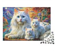 Turkish Angora Jigsaw Puzzle for Adults& Kids,1000 Pieces Challenge Toy Home Decoration for Adults& Kids Age 14 Years Up 70x50cm/1000pcs