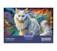 Turkish Angora Jigsaw Puzzle for Adults& Kids,1000 Pieces Challenge Toy Home Decoration for Adults& Kids Age 14 Years Up 70x50cm/1000pcs