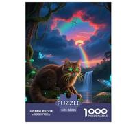 Turkish Angora Jigsaw Puzzles for Adults 1000 Beautiful Decoration Puzzle Pet Cat Challenging Puzzles Gifts for Men38x26cm/1000pcs