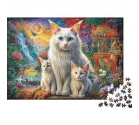 Turkish Angora Jigsaw Puzzles for Adults Kids.1000 Pieces Puzzle,Whimsical Challenge Toy for Adults& Kids Age 14 Years Up 70x50cm/1000pcs