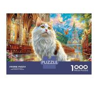 Turkish Angora Puzzle 1000 Piece, Jigsaw Puzzle Challenge Eco-friendly Paper Puzzle for Adults & for Age 14 And Up 70x50cm/1000pcs