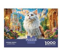 Turkish Angora Puzzle 1000 Piece, Jigsaw Puzzle Challenge Eco-friendly Paper Puzzle for Adults & for Age 14 And Up 70x50cm/1000pcs