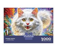 Turkish Angora Puzzle 1000 Pieces, Whimsical Challenge Toy Jigsaw Puzzles for Adults And Kids Age 14 Years Up 70x50cm/1000pcs
