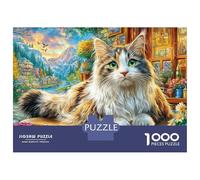 Turkish Angora Puzzles 1000 Piece. Puzzle Impossible, Puzzle Family Activity Puzzles Game 52x38cm/1000pcs