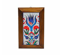 Turkish Artistic Picture with Ceramic Tile 26 x 12 cm - Unique Art for Your Home 2406241305