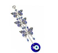 Turkish Blue Evil Eye Butterfly Wall Hanging Decoration Ornament (3 butterfly-flower)