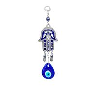 Turkish Blue Evil Eye Hamsa Hand Wall Hanging Decoration Ornament (Blue 02)