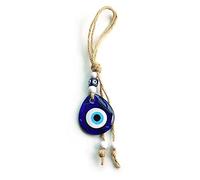 Turkish Blue Evil Eye Hanging Car Charm Ornament Accessory Rear View Mirror in Glass Blessings Protection Faith Reflect Negative Energy Gifts Party Favor Weddings Wall Decor Amulet House Decoration