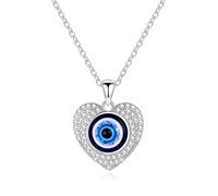 Turkish Bracelets 925 Sterling Silver Blue Enamel Evil Eye Necklace For Women Man Jewelry Gifts