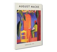 Turkish Cafe By August Macke Canvas Print | Gallery Wrapped 30mm Frame Wall Art | 20x14 inches | Ready to Hang | Classic Picture | Living Room Bedroom Lounge Office