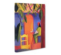 Turkish Cafe By August Macke Canvas Print | Gallery Wrapped 30mm Frame Wall Art | 20x14 inches | Ready to Hang | Classic Picture | Living Room Bedroom Lounge Office