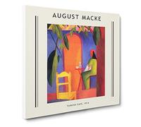 Turkish Cafe By August Macke Canvas Print | Gallery Wrapped 30mm Frame Wall Art | 20x20 inches | Ready to Hang | Classic Picture | Living Room Bedroom Lounge Office