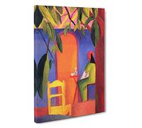 Turkish Cafe By August Macke Canvas Print | Gallery Wrapped 30mm Frame Wall Art | 30x20 inches | Ready to Hang | Classic Picture | Living Room Bedroom Lounge Office