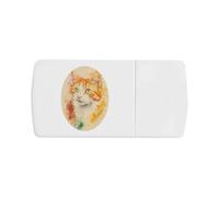 'Turkish Cat Portrait' Pill Box with Tablet Splitter (PI00033938)